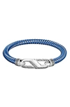 John Hardy Classic Chain Double Woven Rubber Bracelet In Blue