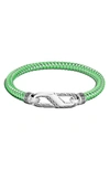 John Hardy Classic Chain Double Woven Rubber Bracelet In Green