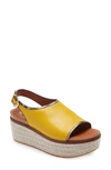 Fitflop Eloise Water Resistant Platform Slingback Sandal In Sunshine Yellow Mix
