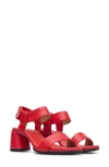 Camper Katie Block Heel Sandal In Red