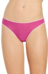 On Gossamer 'hip-g' Mesh Thong In Rouge Red