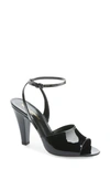 Saint Laurent Scandale Ankle Strap Sandal In Nero