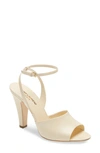Saint Laurent Scandale Ankle Strap Sandal In Egg Shell