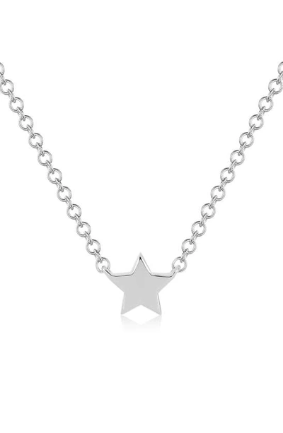 Ef Collection Baby Star Pendant Necklace In White Gold