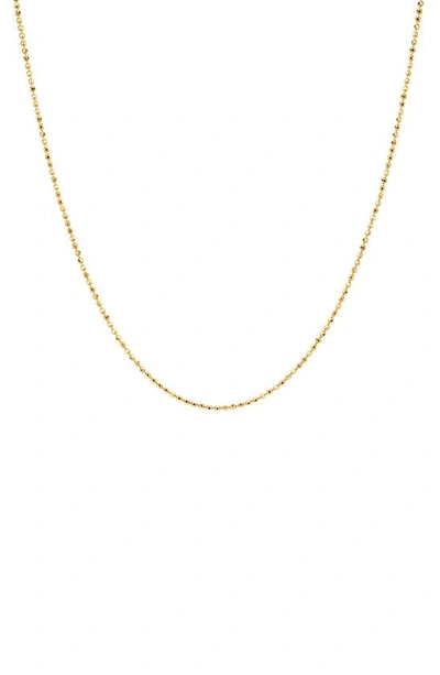 Ef Collection 14k Gold Faceted Ball Chain Necklace In Yellow Gold