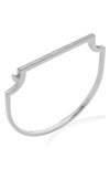 Monica Vinader Signature Skinny Sterling Silver And 0.35ct White-diamond Bangle In Silver