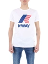 K-way Pete Macro Logo T-shirt K009ff0 In White