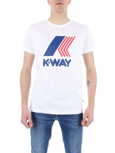 K-way Kids' Pete Macro Logo T-shirt K009ff0 In White