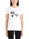 Karl Lagerfeld Ikonik Rhinestone T-shirt In White