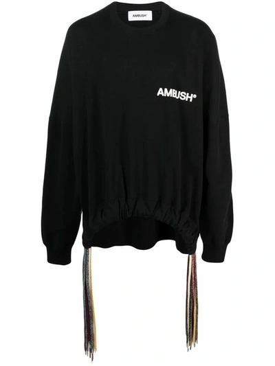 Ambush Logo-print Drawstring Sweatshirt In Black