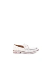 MOMA MOMA MEN'S WHITE LEATHER LOAFERS,2ES022PO 40