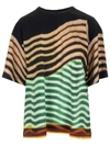 Dries Van Noten Len Lye Stripe T-shirt In Green