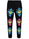 Barrow Cross Logo Printed Cotton Sweatpants In Black