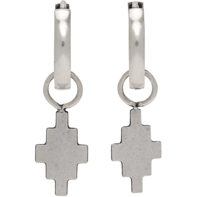 Marcelo Burlon County Of Milan Silver Cross Pendant Earrings