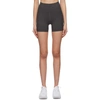 Girlfriend Collective Grey High-rise Run Shorts In Moon