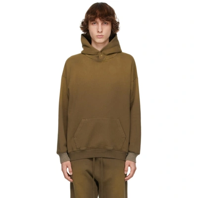 Fear Of God The Vintage Fleece-back Cotton-jersey Hoodie In Brown
