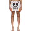 Valentino Black & Pink World Arazzo Print Swim Shorts In R21 Nero/ro