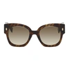 FENDI BROWN 'FOREVER FENDI' ROMA SUNGLASSES