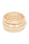 HALOGEN MIXED TEXTURE METAL RING STACK,439105153517