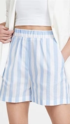 Msgm Bermuda Shorts In Sky/white