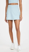 Girlfriend Collective Womens Sky The Skort High-waist Recycled Polyester-blend Mini Skort M In Light Blue