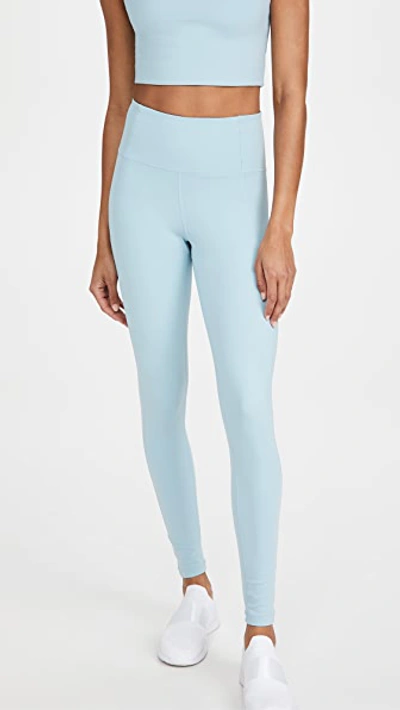 Girlfriend Collective Womens Sky Compressive High-rise Recycled Polyester-blend Leggings Xs In Sky
