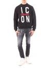 DSQUARED2 DSQUARED2 MEN'S BLACK COTTON SWEATSHIRT,S79GU0035S25042900 XL