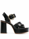 See By Chloé New Gaucho Sandals In Nappa Leather In Black
