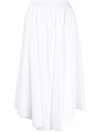 Michael Kors Elastic At The Waist Skirt In White In White