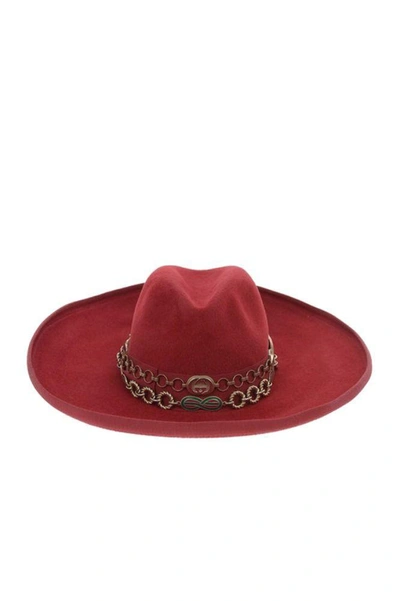 Gucci Women's Red Leather Hat