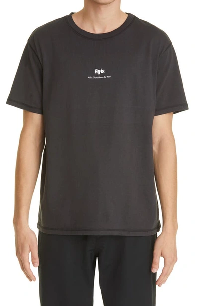 Affix Nasenbluten Logo-print Recycled Cotton-jersey T-shirt In Black