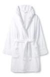 The White Company Unisex Hydrocotton Short Hooded Robe In White