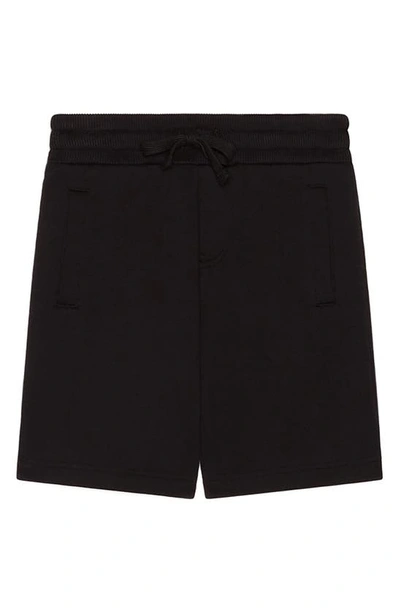 Dolce & Gabbana Kids' Drawstring Stretch-cotton Shorts In Nero