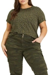 Sanctuary The Perfect Animal Print T-shirt In Camo Leopard