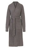 Skims Cozy Knit Bouclé Robe In Smoke