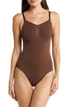 Skims Sculpting Snaps Bodysuit In Cocoa