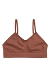 Nordstrom Kids' Seamless Bralette In Brown Mink