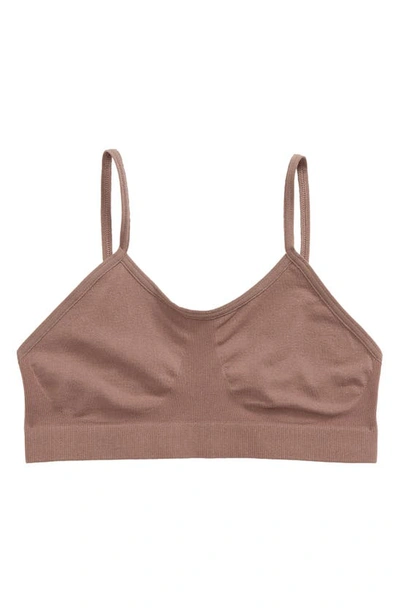 Nordstrom Kids' Seamless Bralette In Brown Taupe