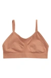 Nordstrom Kids' Seamless Bralette In Tan Mocha