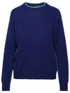 360CASHMERE 360 CASHMERE 'CLAUDE' BLUE CASHMERE SWEATER