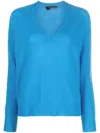 360cashmere 360 Cashmere V-neck Cashmere Sweater In Blue