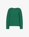 360cashmere 360 Cashmere Womens Jungle Karine Round-neck Wool And Cashmere-blend Knitted Jumper In Jungle