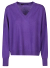 360CASHMERE CAMILLE HIGH LOW BOXY V NECK SWEATER