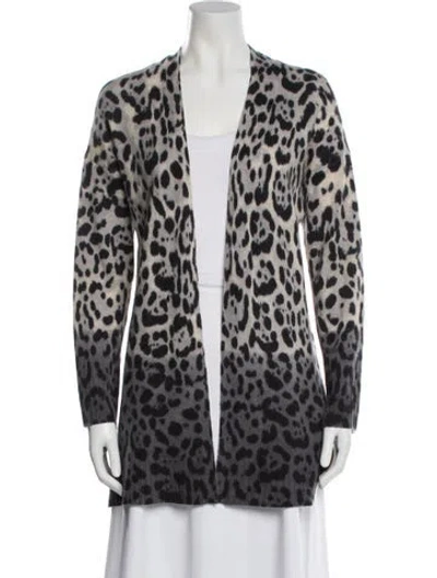 Pre-owned 360cashmere Cashmere Animal Print Sweater In Grey