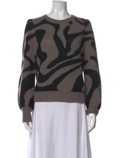 Pre-owned 360cashmere Cashmere Animal Print Sweater In Grey