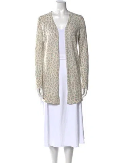 Pre-owned 360cashmere Cashmere Animal Print Sweater In Neutral