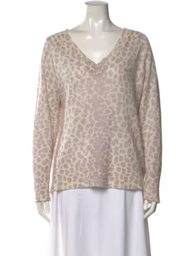 Pre-owned 360cashmere Cashmere Animal Print Sweater In Neutral