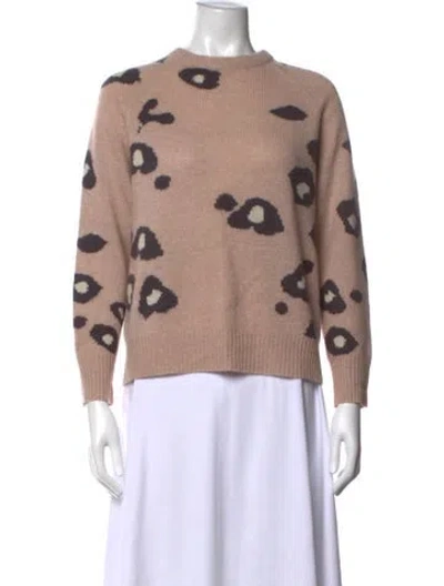 Pre-owned 360cashmere Cashmere Animal Print Sweater In Pink