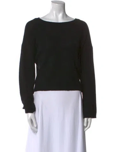 Pre-owned 360cashmere Cashmere Bateau Neckline Sweater In Black