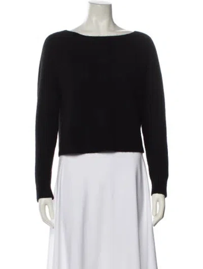Pre-owned 360cashmere Cashmere Bateau Neckline Sweater In Black
